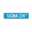 Sigma Chi Metal Street Sign | Custom College Fraternity Dorm Decor