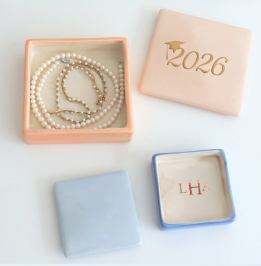 Class of 2026 Gold Monogram Two-Tone Keepsake Box | Graduation Gifts