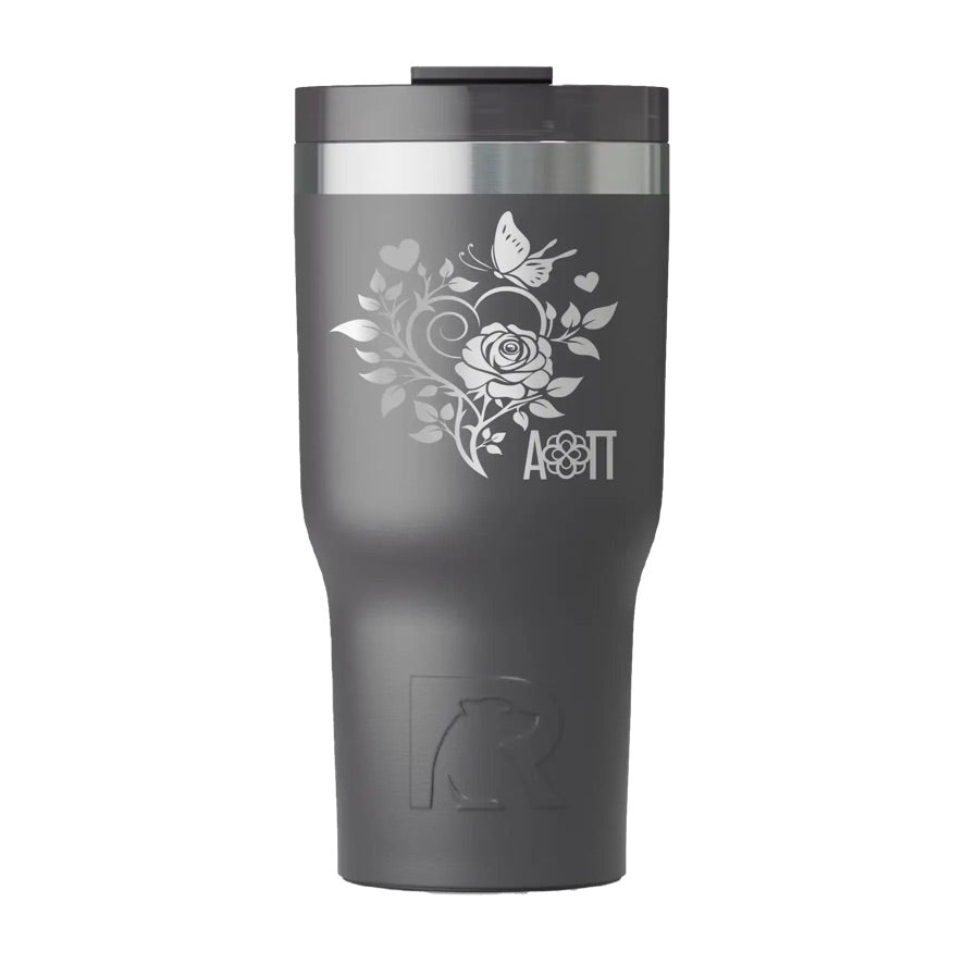 Alpha Omicron Pi RTIC 20 oz Essential Ceramic Lined Tumbler -Heart