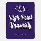 High Point University Sherpa Blanket - Retro XL 60"x80" | HPU Gifts & Decor | Campus Greek Fit