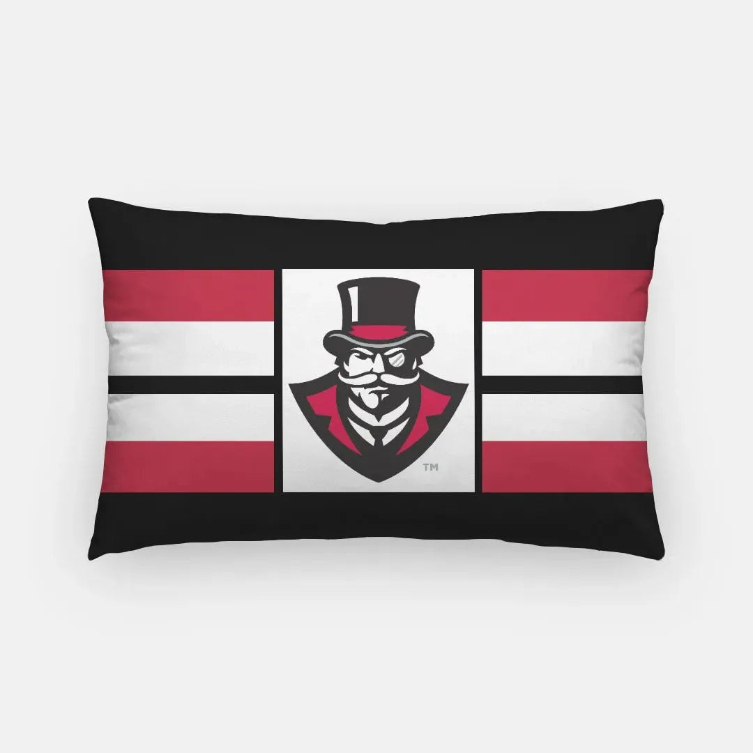 Austin Peay Governor Lumbar Pillow Cover - Big Stripes Pillow Covers