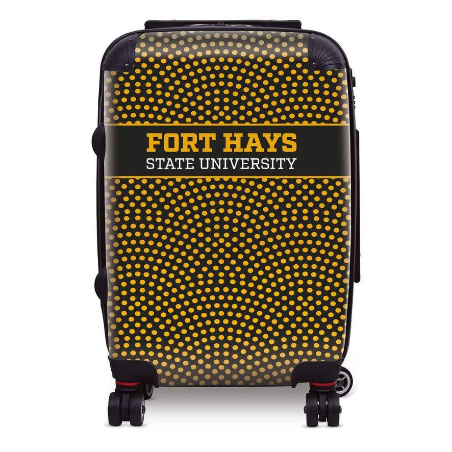 FHSU 20" Carry-On Suitcase Luggage - Dots | Fort Hays State University