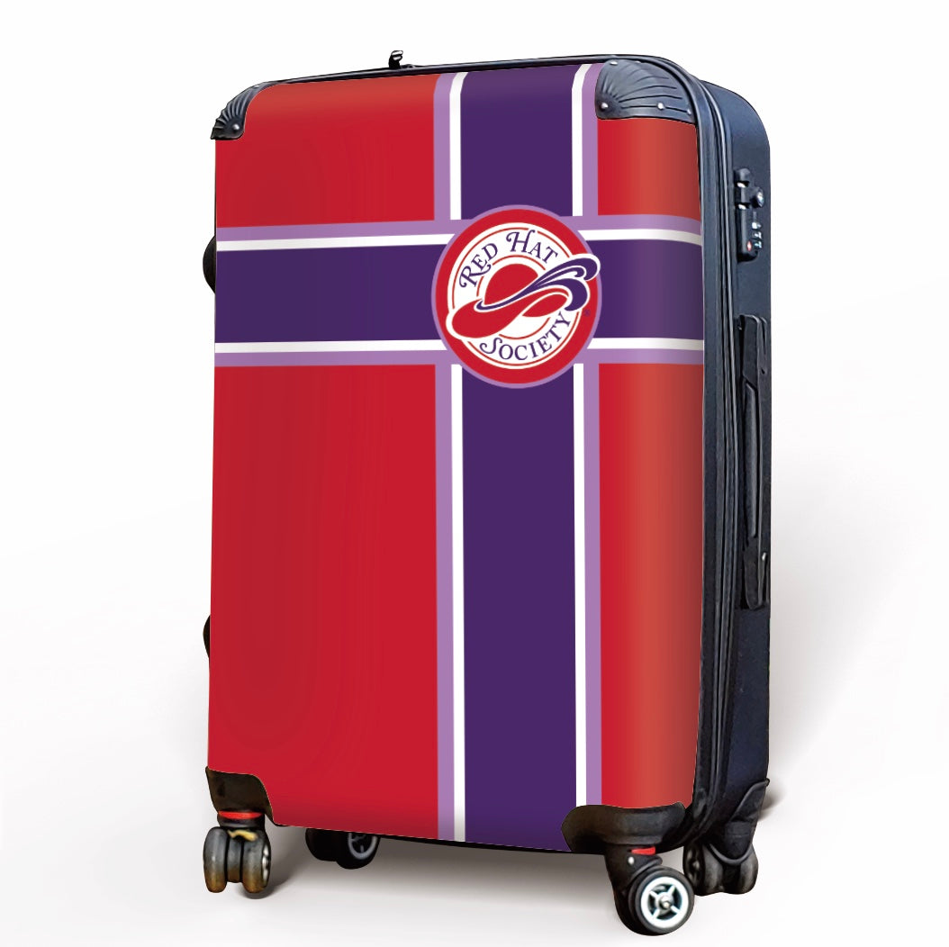 Red Hat Society 20" Carry-on Suitcase Luggage - Stripes Suitcases
