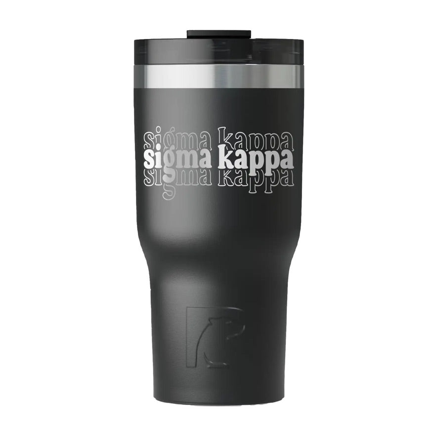 Sigma Kappa RTIC 20 oz Essential Ceramic Lined Tumbler Stacked Letters