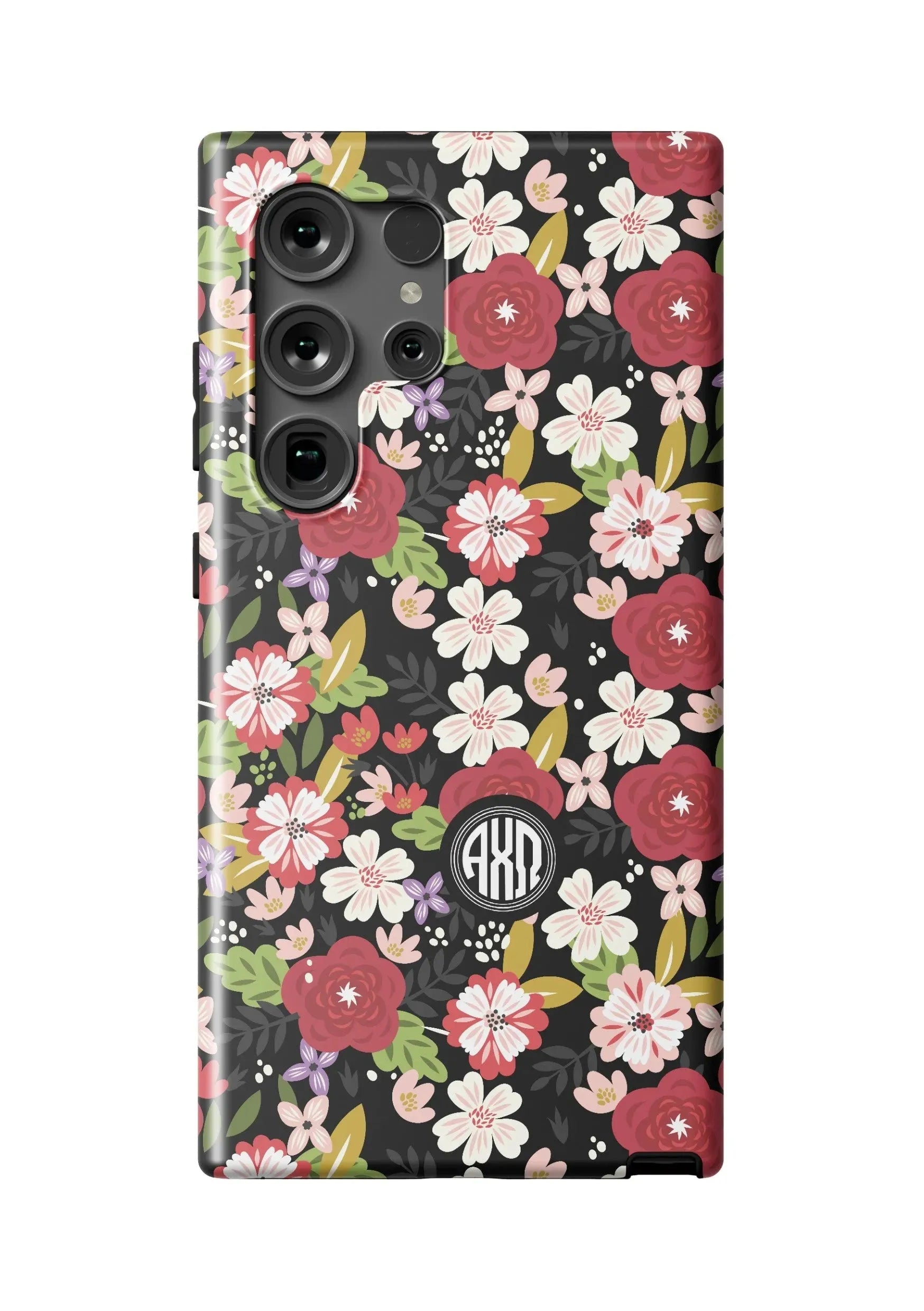 Alpha Chi Omega Samsung Galaxy 24, 23 Mobile Phone Case - Modern Floral Matte Mobile Phone Cases