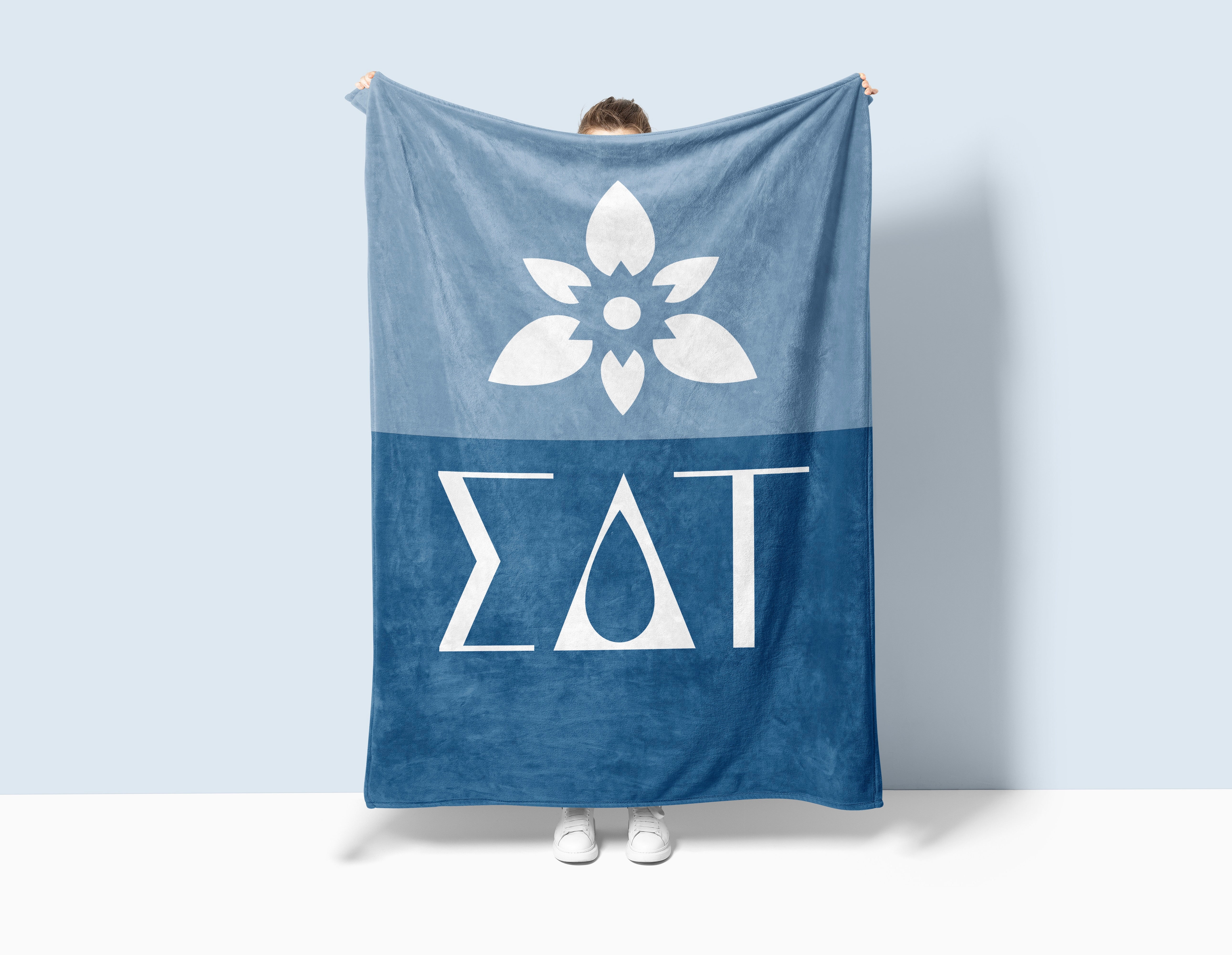Sigma Delta Tau Blanket - Color Block 60"x80" | Custom Sig Delt Gifts