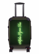 Alpha Sigma Tau 20" Carry-on Suitcase Luggage - Neon | Custom Gifts