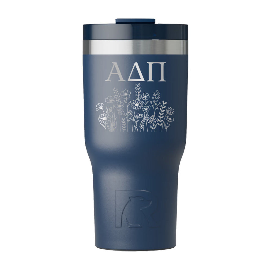 Alpha Delta Pi RTIC 20 oz Essential Ceramic Lined Tumbler - Wildflowers
