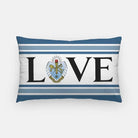 Sigma Delta Tau Lumbar Throw Pillow Cover - LOVE Crest Pillow Covers