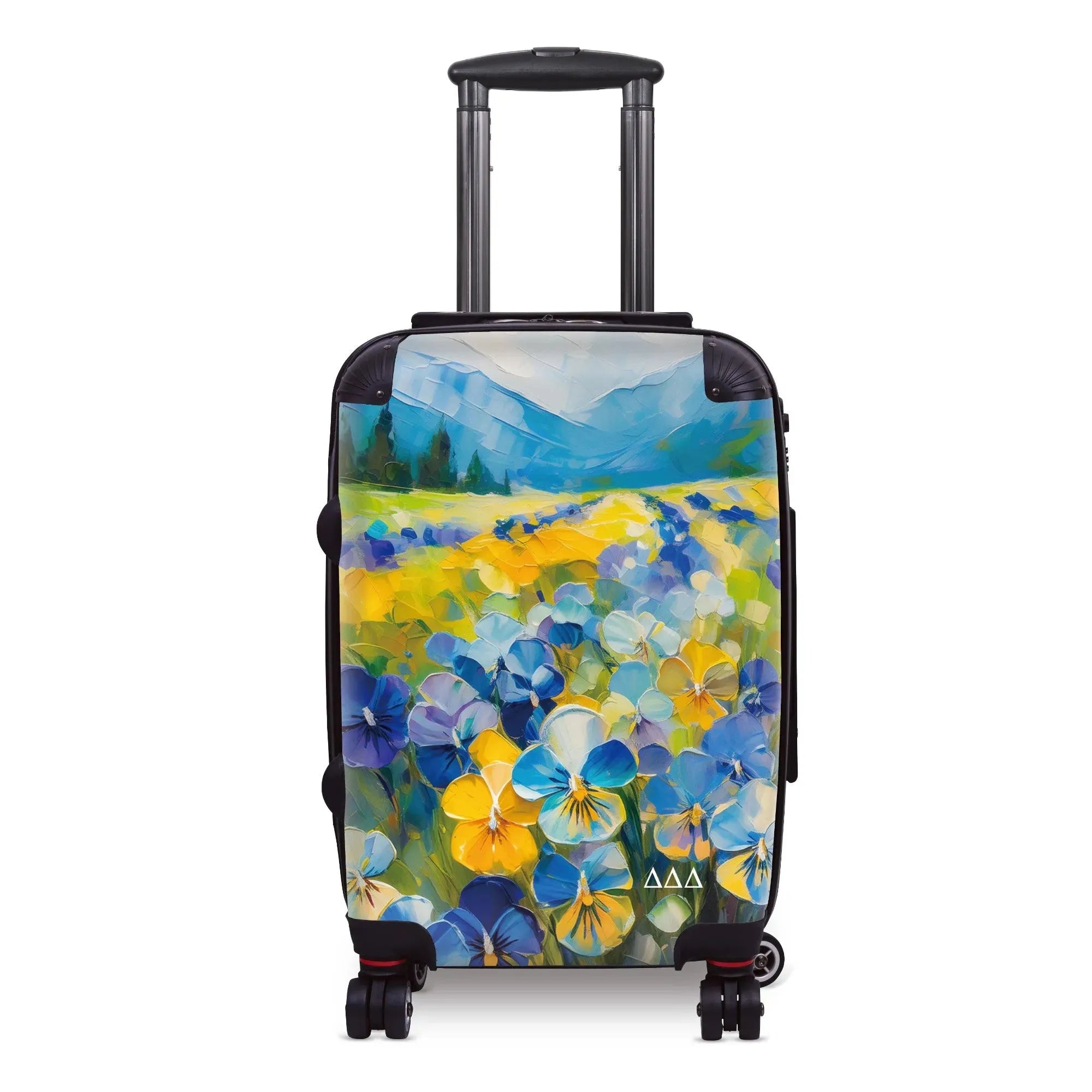 Tri Delta Carry-on Suitcase - Bold Pansies Suitcases