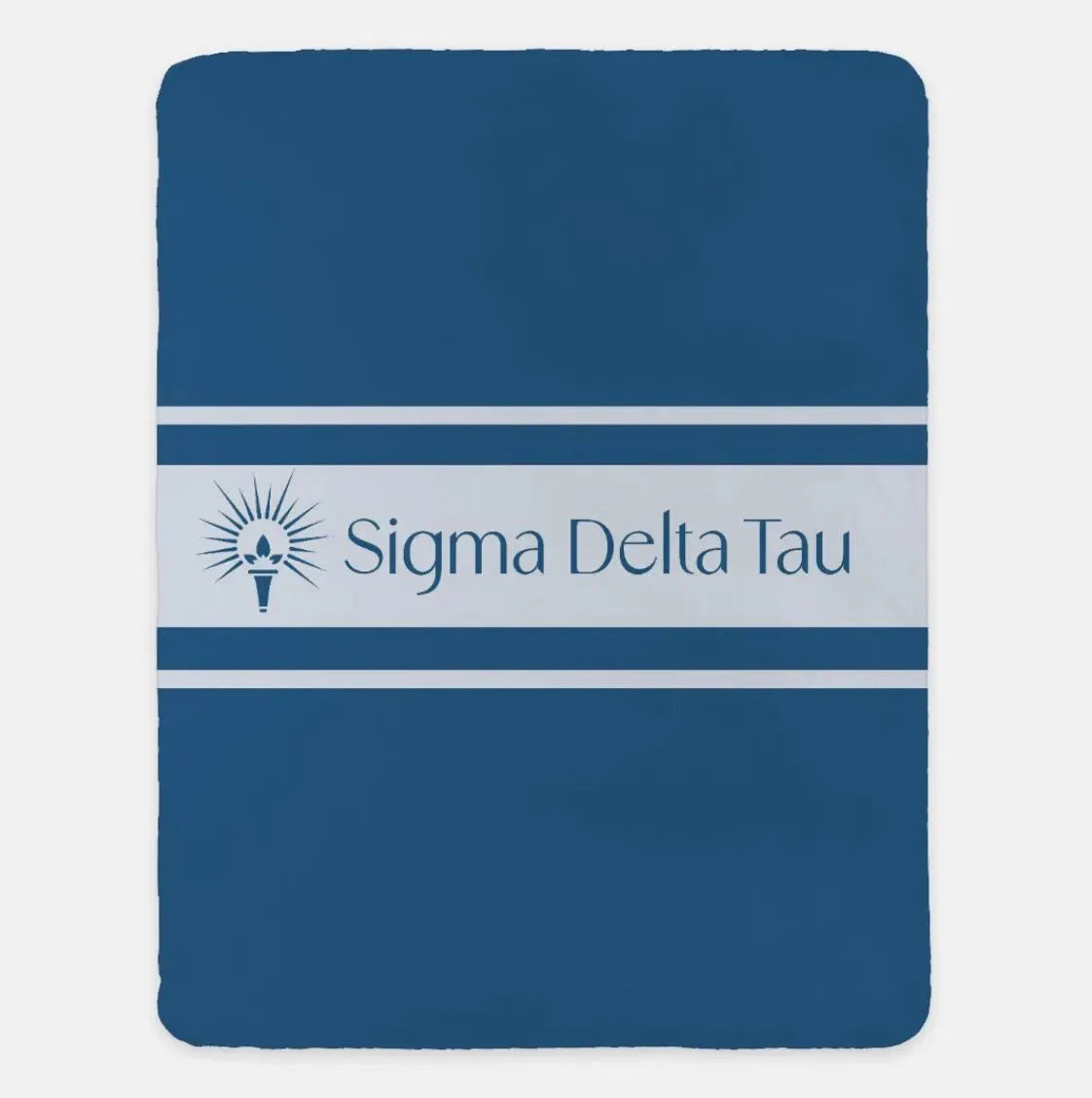 Sigma Delta Tau XL 60x80 Sherpa Throw Blanket - Traditional Old Blue Throw Blankets