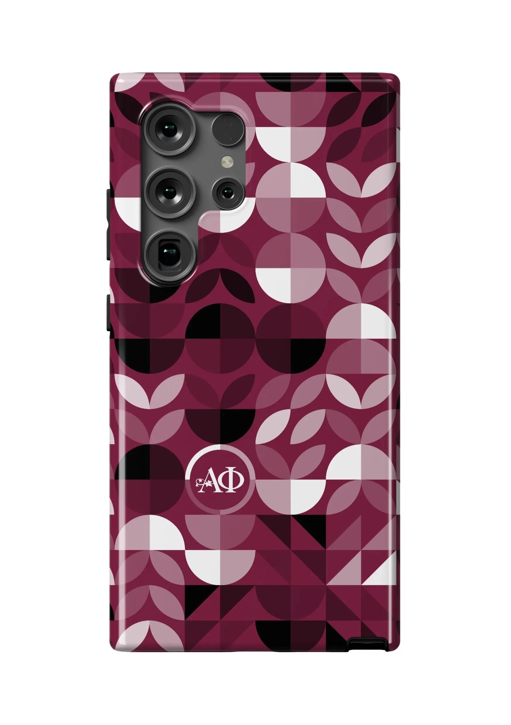 Alpha Phi Samsung Galaxy 24, 23 Mobile Phone Case - Geo Petals Gloss Mobile Phone Cases