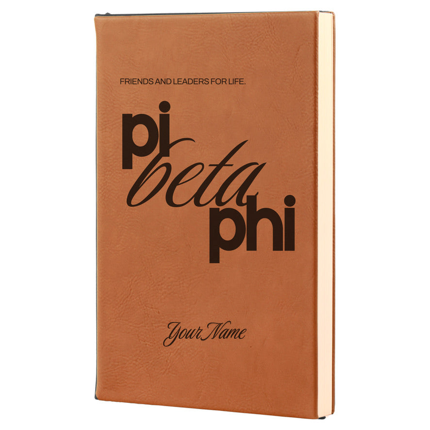 Pi Beta Phi Personalized Leatherette Notebook | Pi Phi