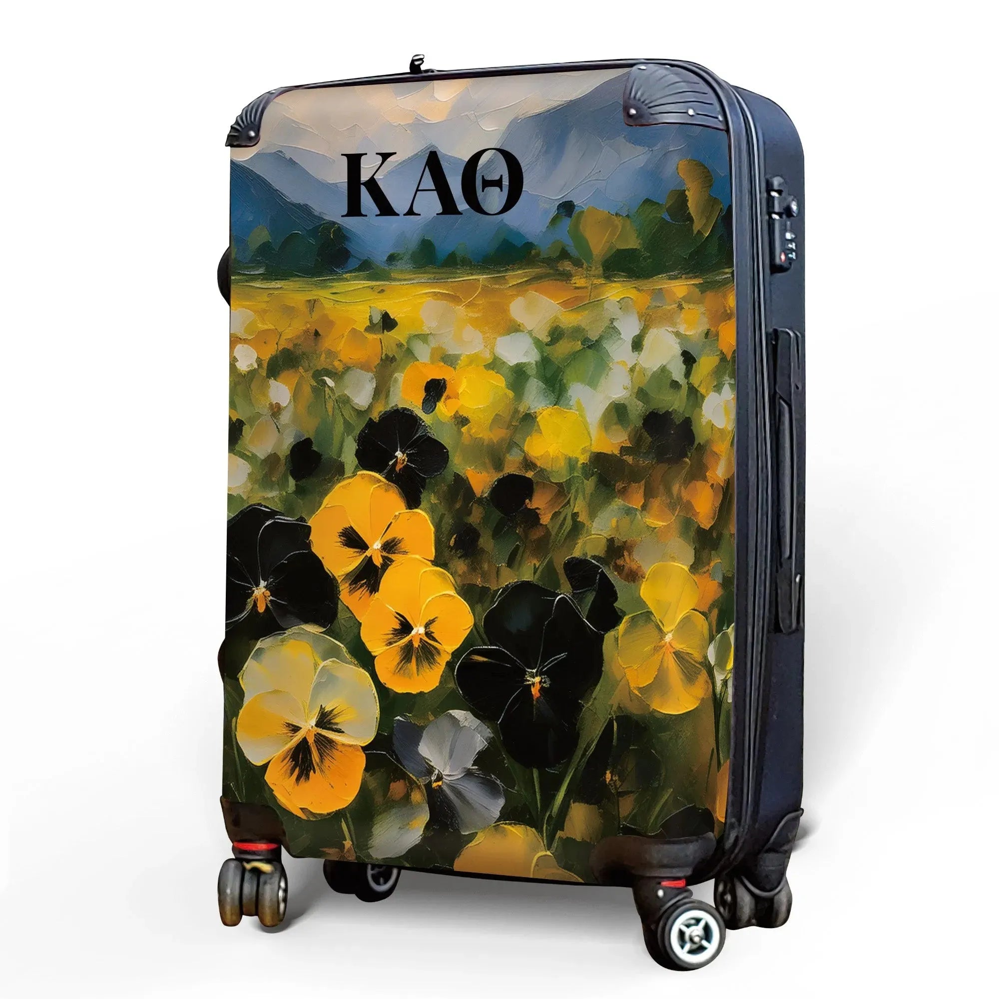 Kappa Alpha Theta Carry-on Suitcase - Bold Pansies Suitcases