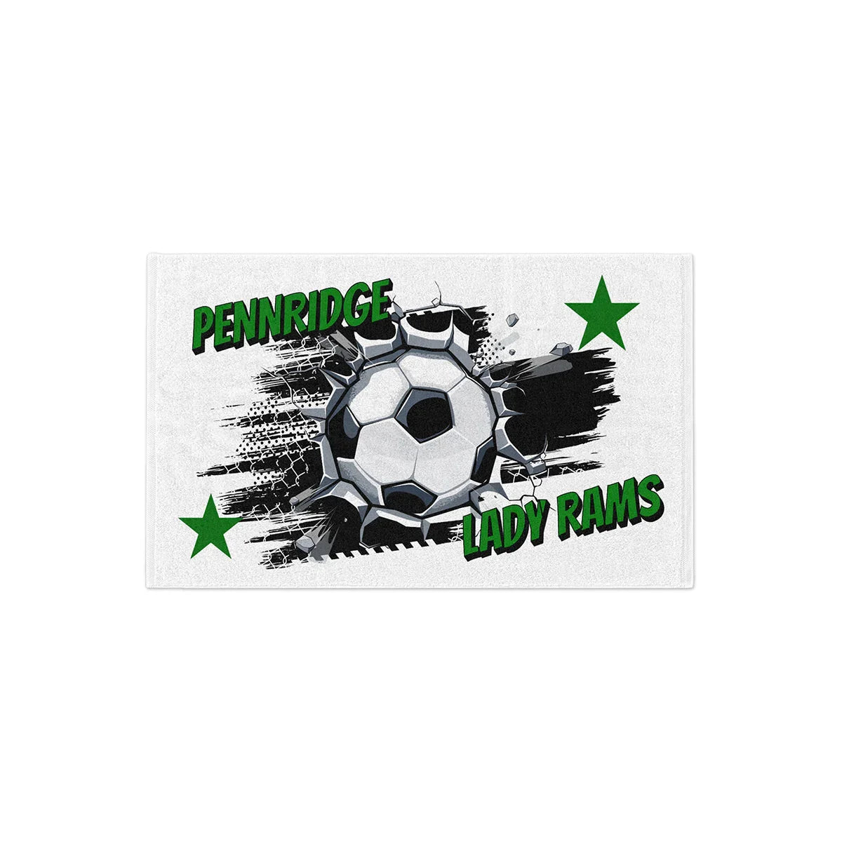 PHS Lady Rams Soccer Rally Towel - Soccer Blast Drinkware