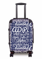 Alpha Delta Pi Carry-on Luggage - Expression Art Midnight Blue Suitcases