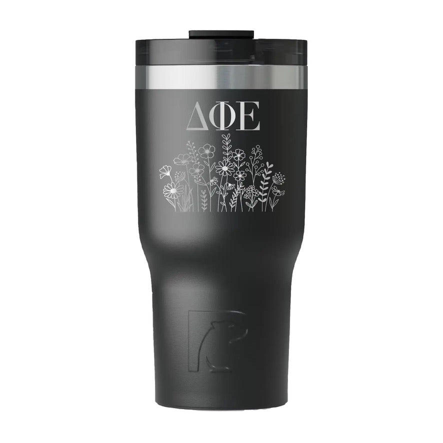 Delta Phi Epsilon RTIC 20 oz Essential Ceramic Lined Tumbler - Wildflowers
