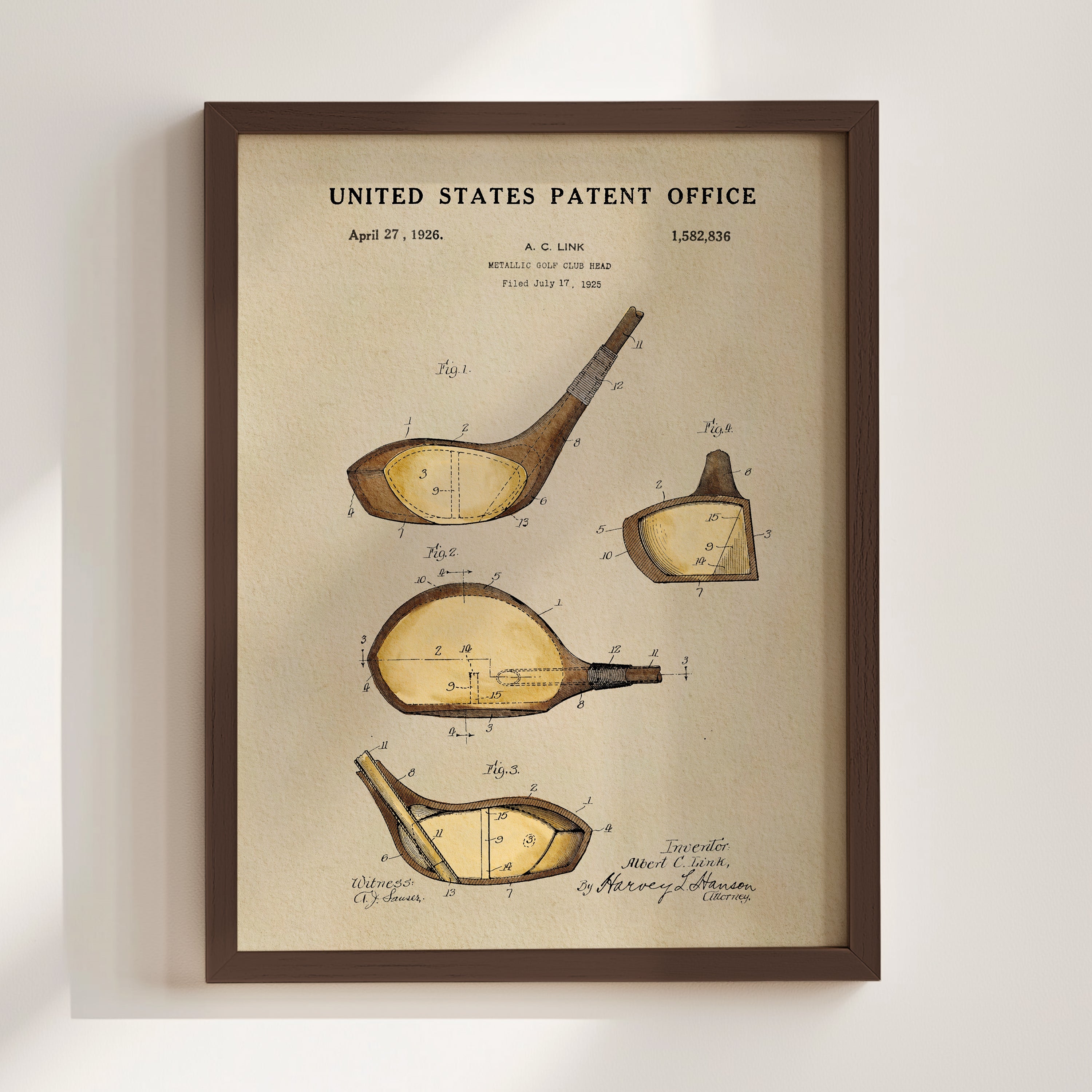 Golf Wood US Patent Art Print