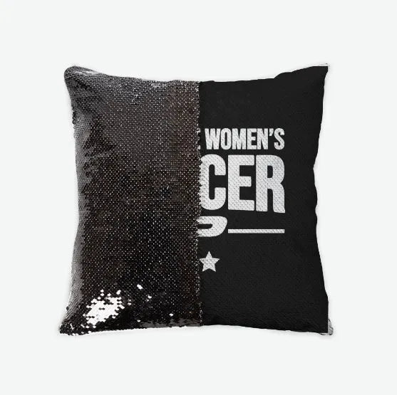 Pennridge Women's Soccer Traditional Sequin Pillow Cover Black Black Pillow Covers