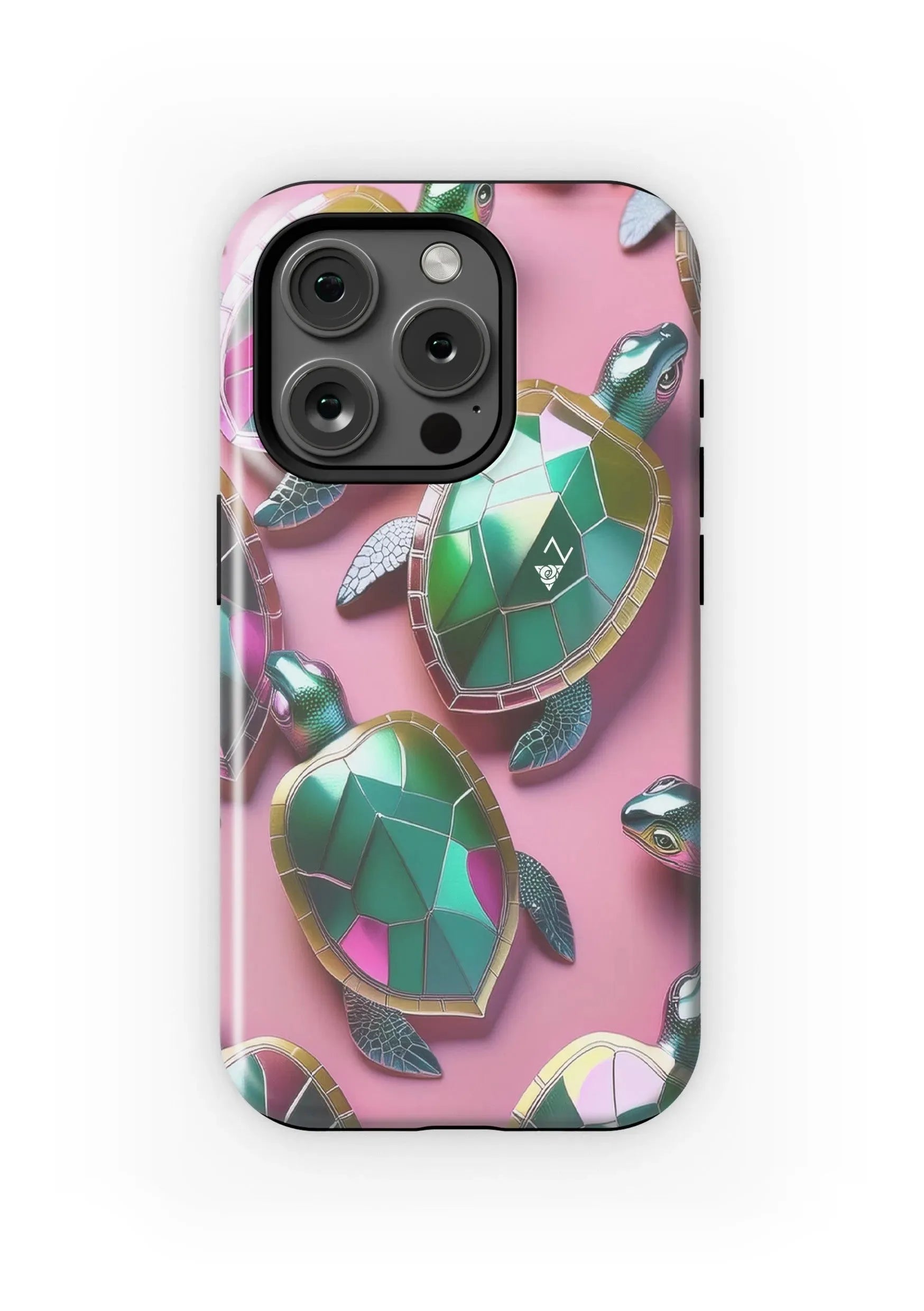 Delta Zeta iPhone 16, 15, 14 Mobile Phone Case - Jeweled Turtles Matte Mobile Phone Cases