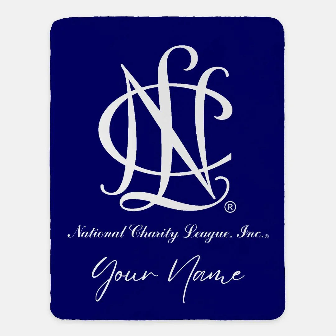 Personalized National Charity League XL 60x80 Sherpa Throw Blanket