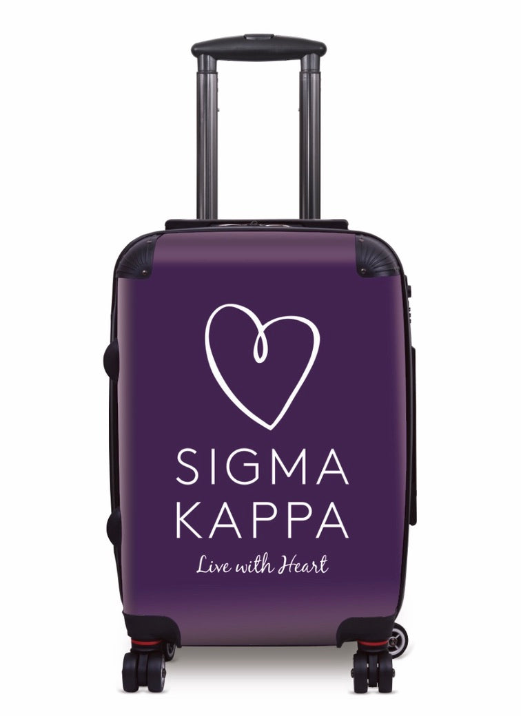 Sigma Kappa Carry-on Luggage - Traditional Purple Suitcases