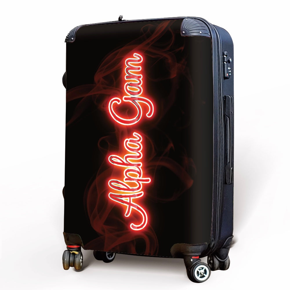 Alpha Gamma Delta 20" Carry-on Suitcase Luggage -Neon | AGD Gifts