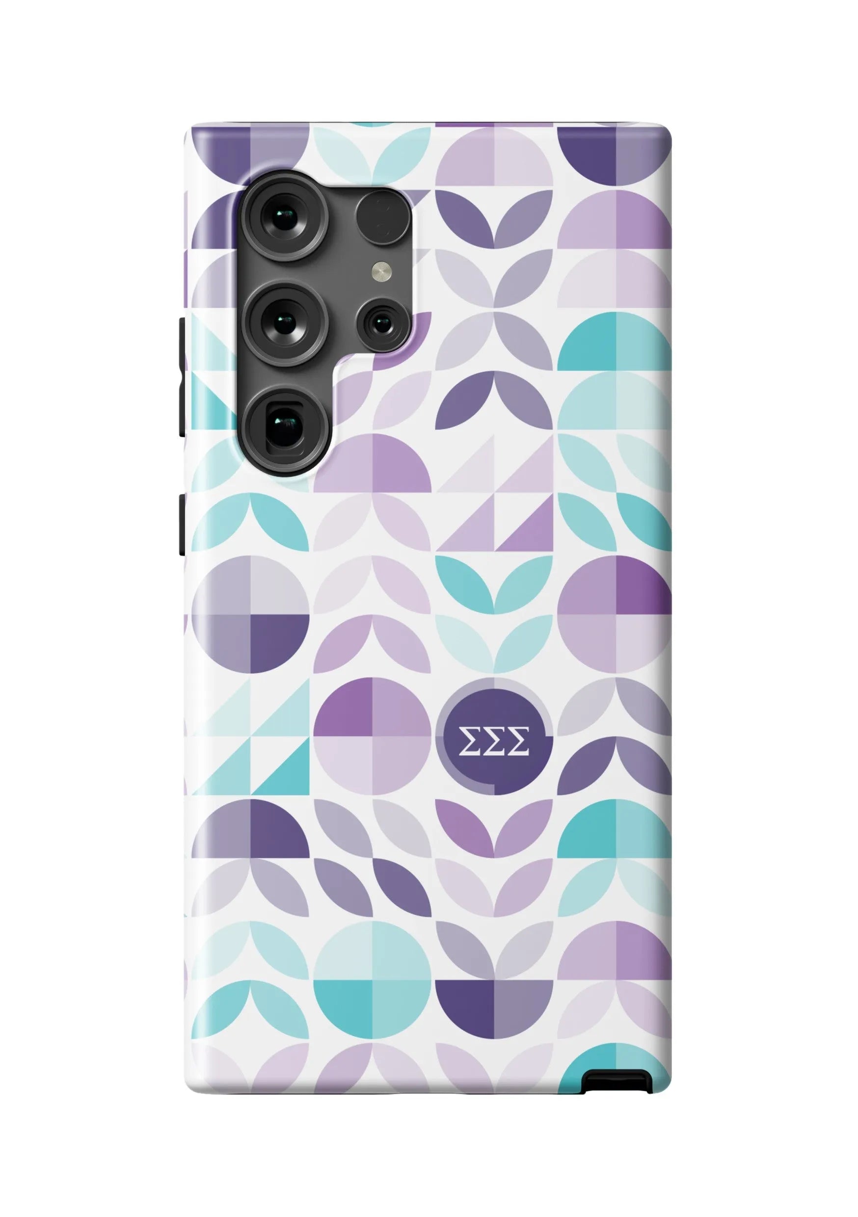 Tri Sigma Samsung Galaxy 24, 23 Mobile Phone Case - Geo Petals Matte Mobile Phone Cases