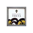 Kappa Alpha Theta 12x12 Wood Framed Sign - Pansies | Custom Gifts