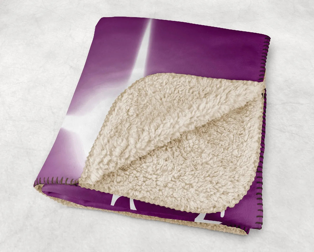 Phi Chi Theta XL 60x80 Sherpa Blanket - Purple Flashing Lights | Gifts