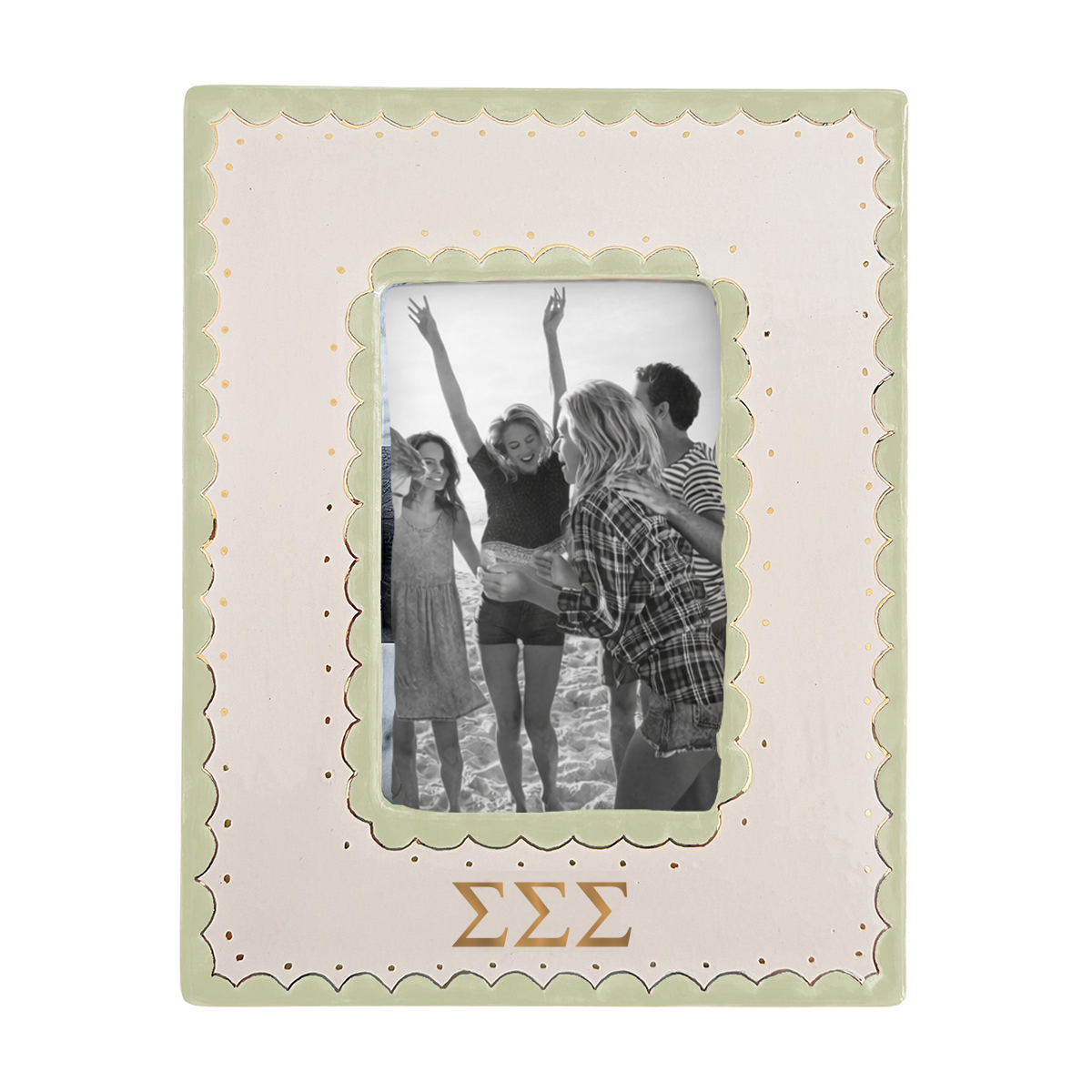 Tri Sigma Scallop Picture Frame | Custom Sorority Big Little Gifts