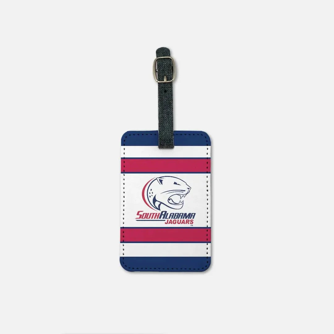University of South Alabama Luggage Tag (Set of 2) - Striped Luggage Tags