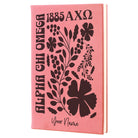 Alpha Chi Personalized Leatherette Notebook Journal - Retro Floral