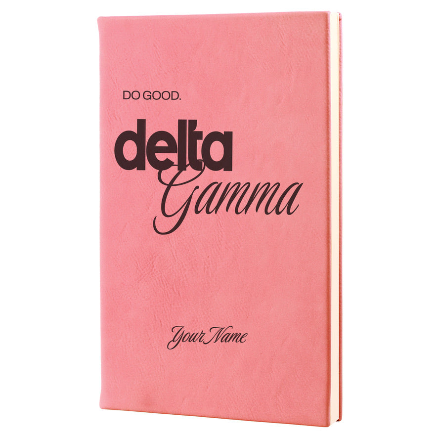 Delta Gamma Personalized Leatherette Notebook | DG