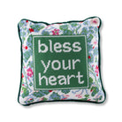 Bless Your Heart Needlepoint Pillow | Retro-Inspired Dorm Decor