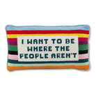 Where the People Aren't Needlepoint Pillow | Dorm Decor | Gifts