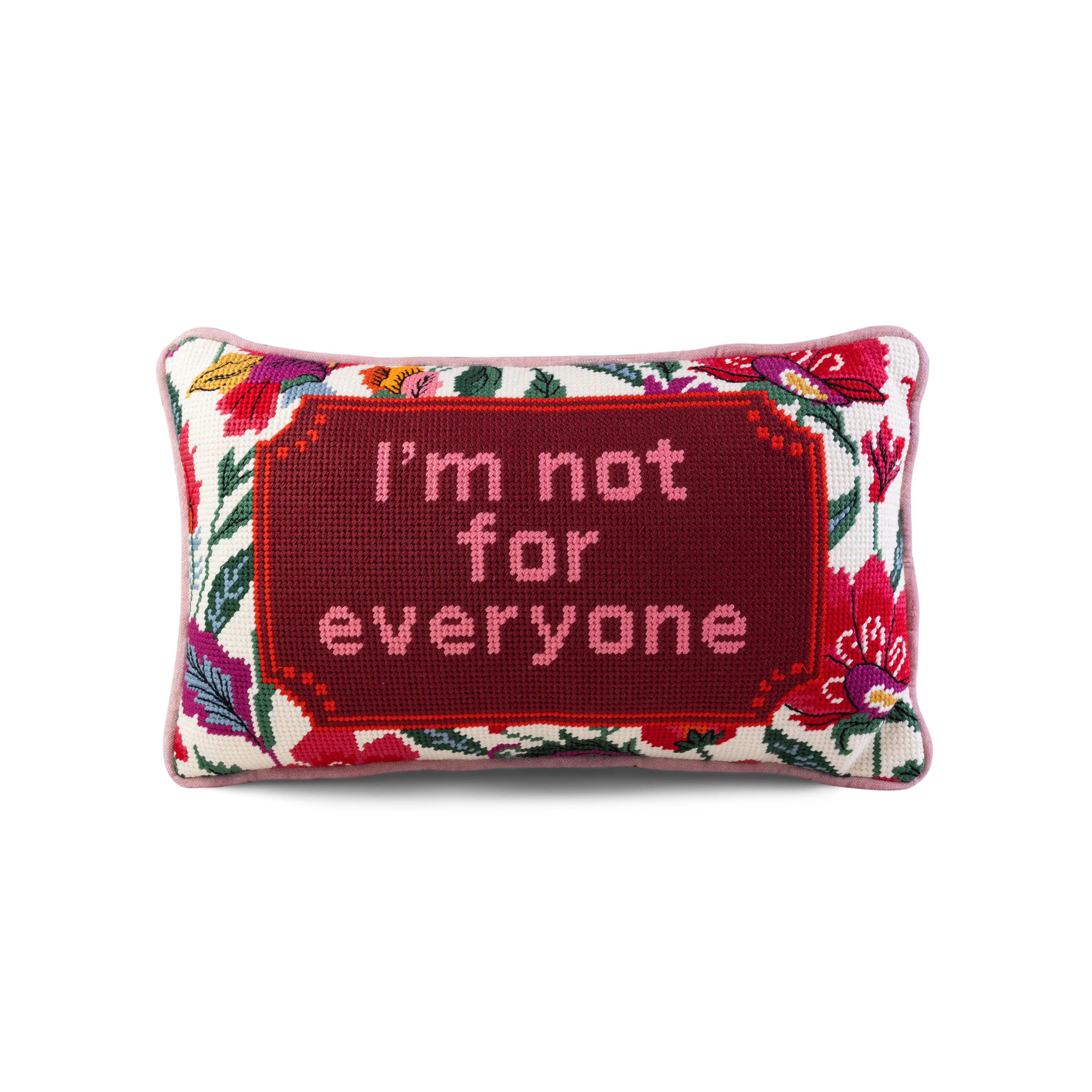 Not For Everyone Needlepoint Pillow | Unique Dorm Decor | Gifts