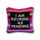 RSVP as Pending Needlepoint Pillow | Modern Dorm Decor | Quote Pillows