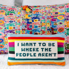 Where the People Aren't Needlepoint Pillow | Dorm Decor | Gifts