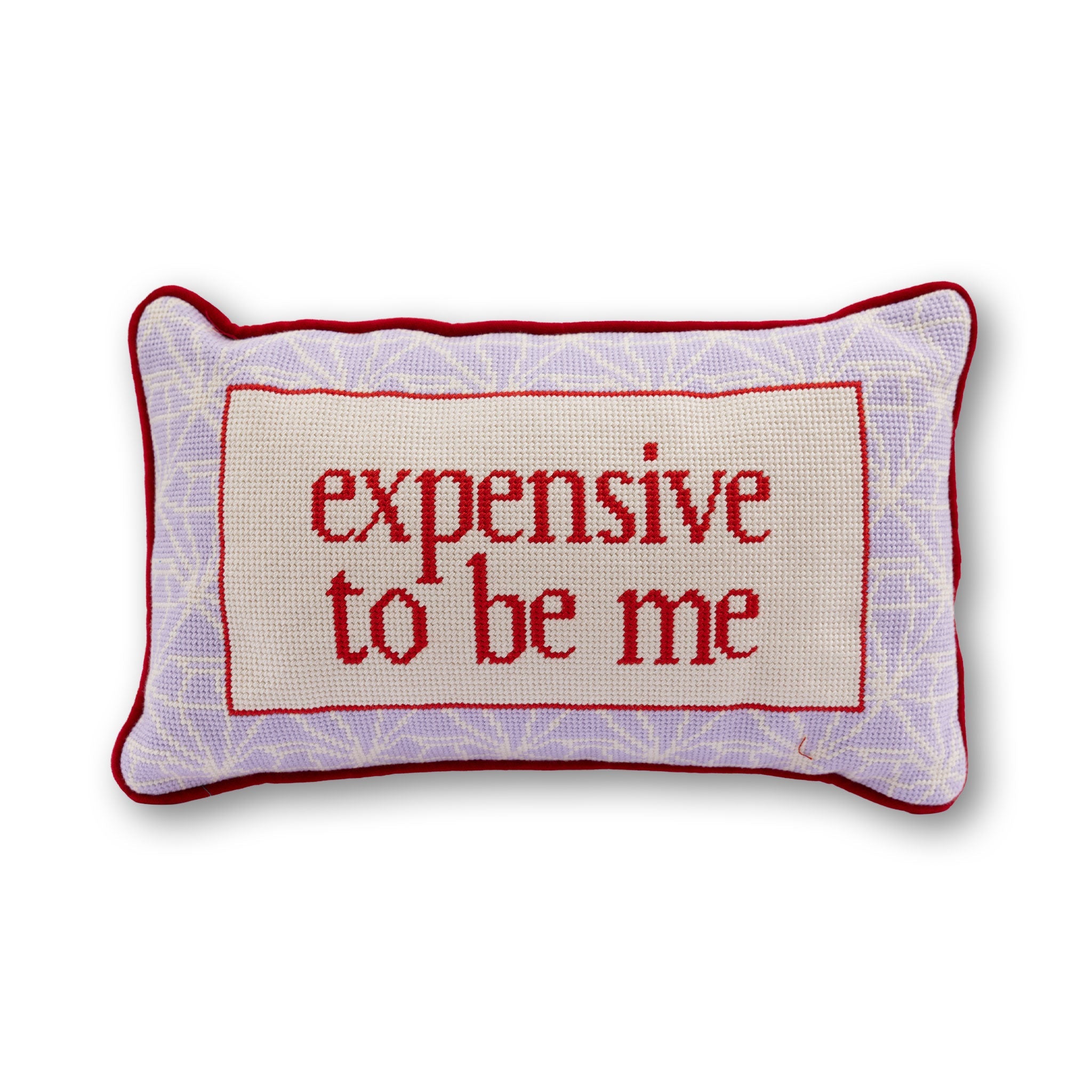 Expensive To Be Me Needlepoint Pillow | Vintage-Inspired Dorm Decor