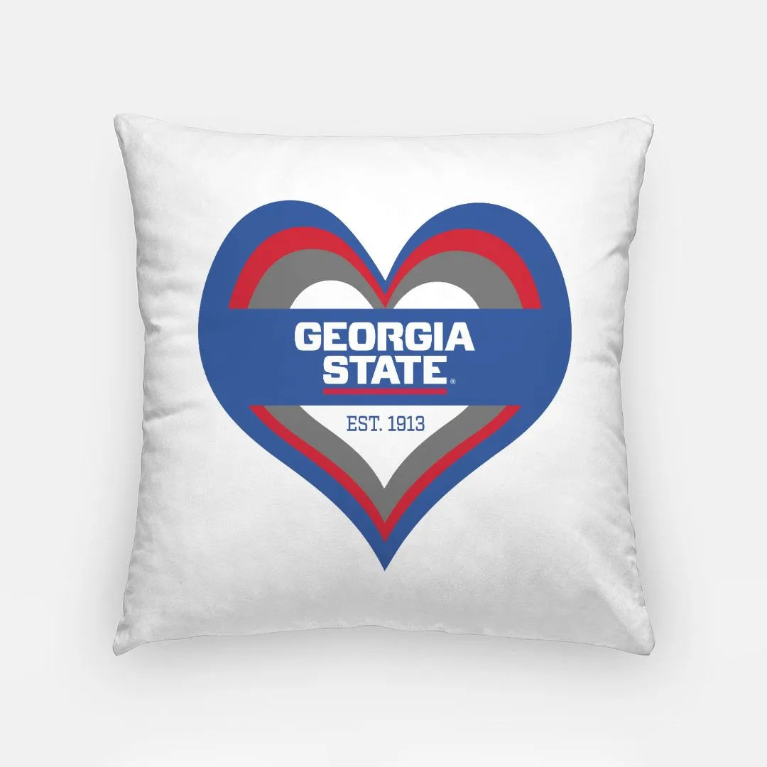 Georgia State 18" Heart Throw Pillow Cover | Custom Gifts