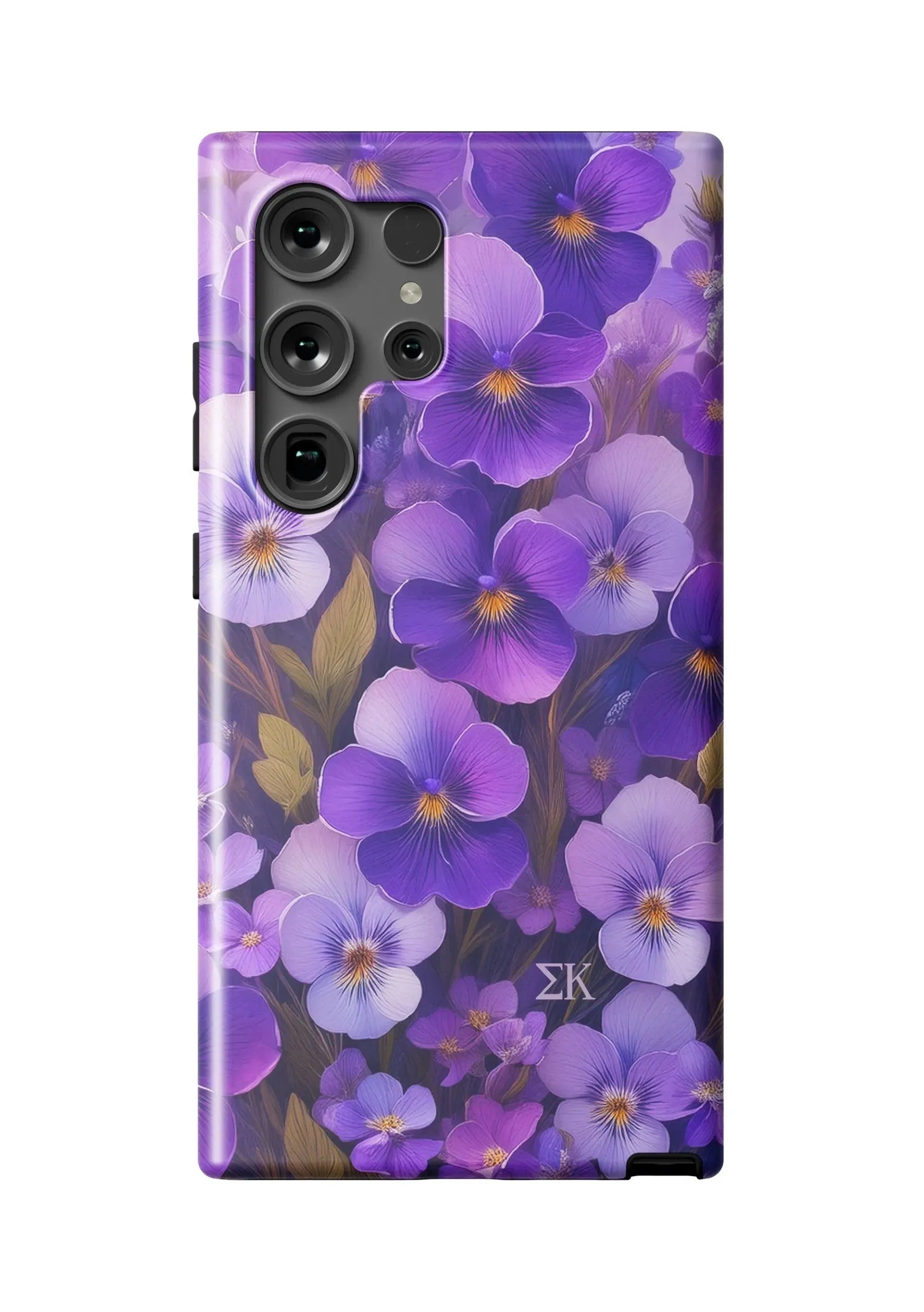 Sigma Kappa Samsung Galaxy 24, 23 Mobile Phone Case - Purple Violets Matte Mobile Phone Cases