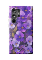 Sigma Kappa Samsung Galaxy 24, 23 Mobile Phone Case - Purple Violets