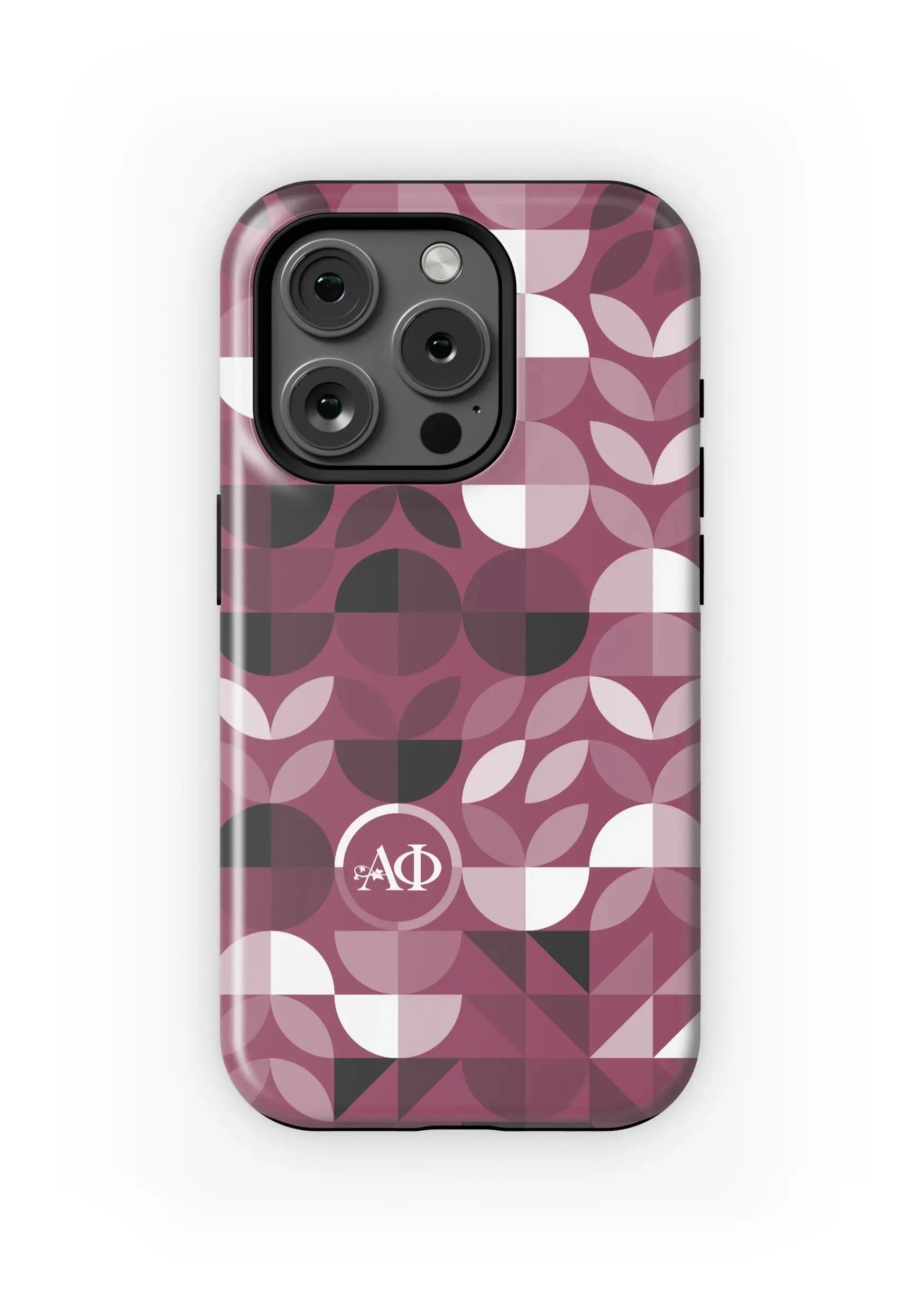 Alpha Phi iPhone 16, 15, 14 Mobile Phone Case - Geo Petals Matte Mobile Phone Cases