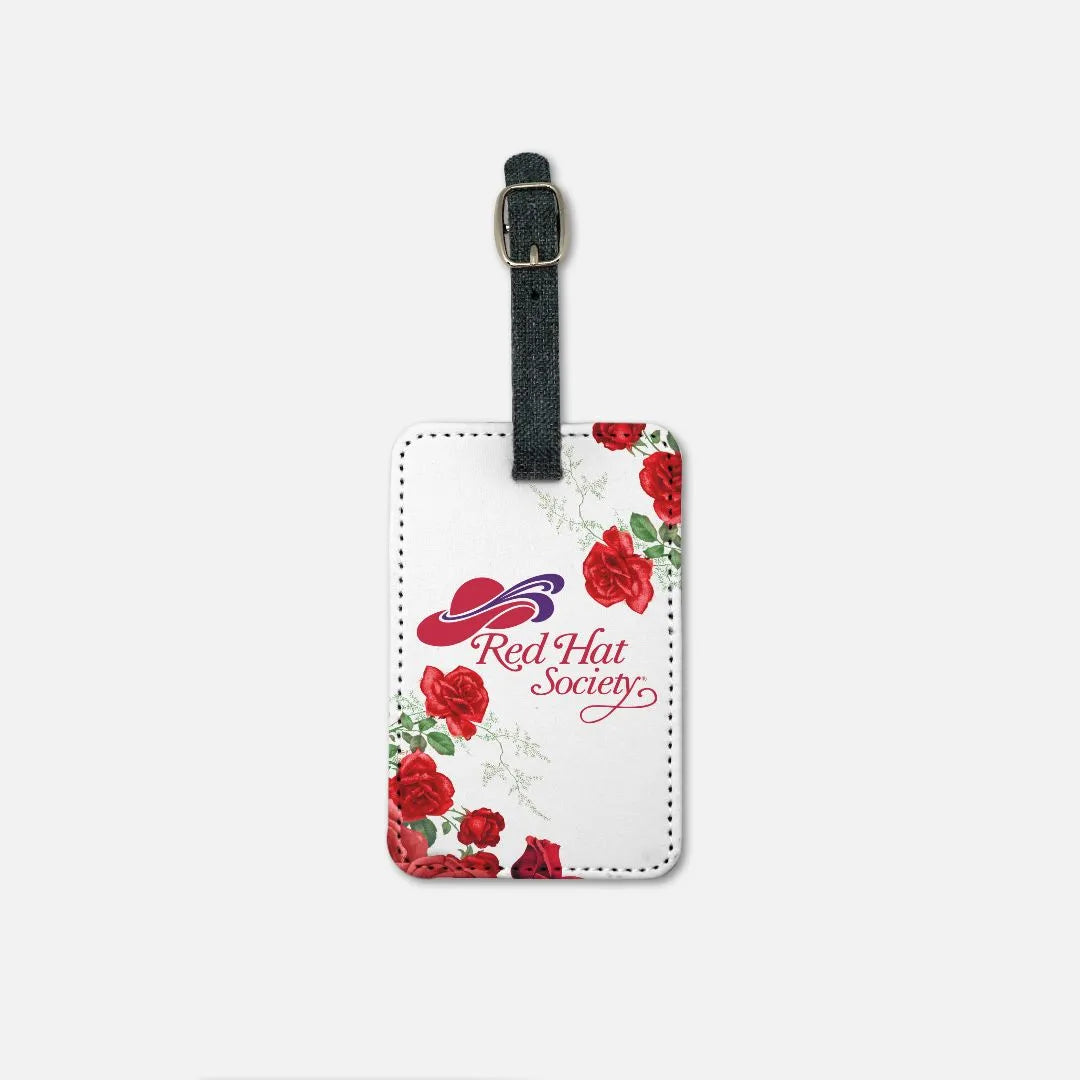 Red Hat Society Luggage Tag - Red Roses (Set of 2) | Official Gifts