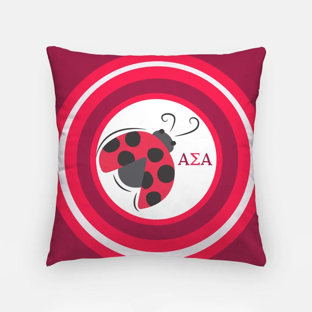 Alpha Sigma Alpha Pillow Cover - "Dot" Bullseye 18" | Custom Gift | Official Merchandise | |Festive Fit Home