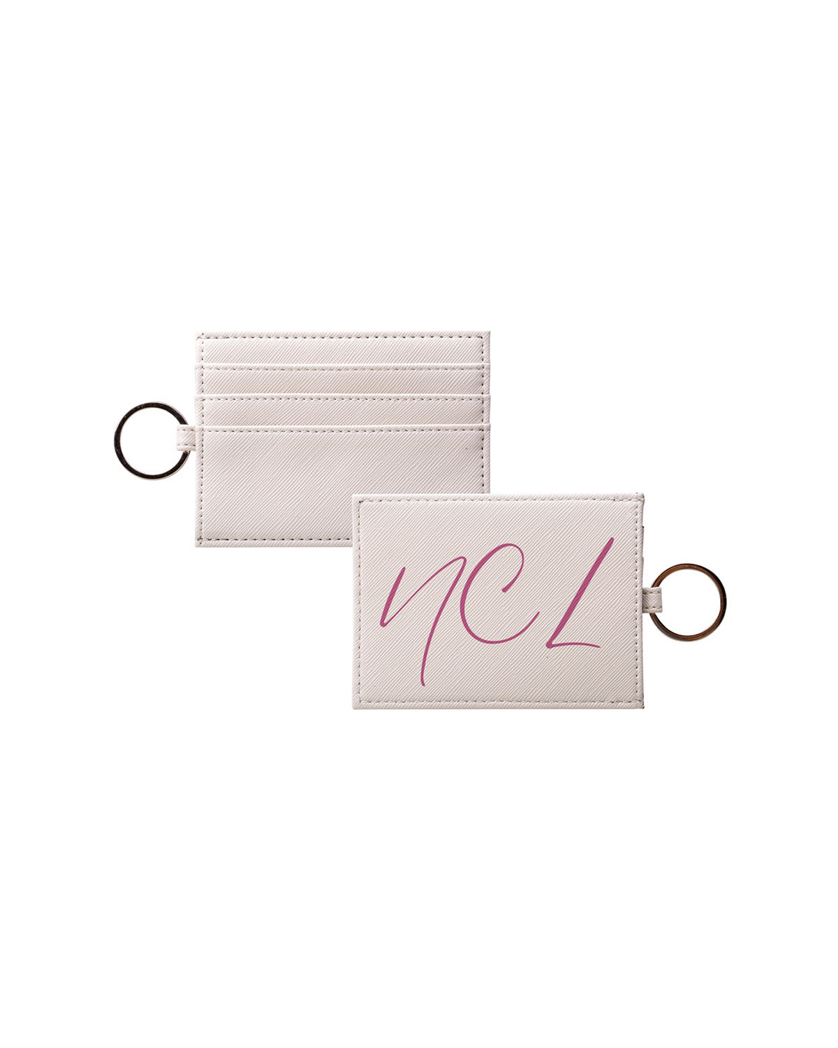 NCL Vegan Saffiano Leather Card Holder - Script | Custom Gifts