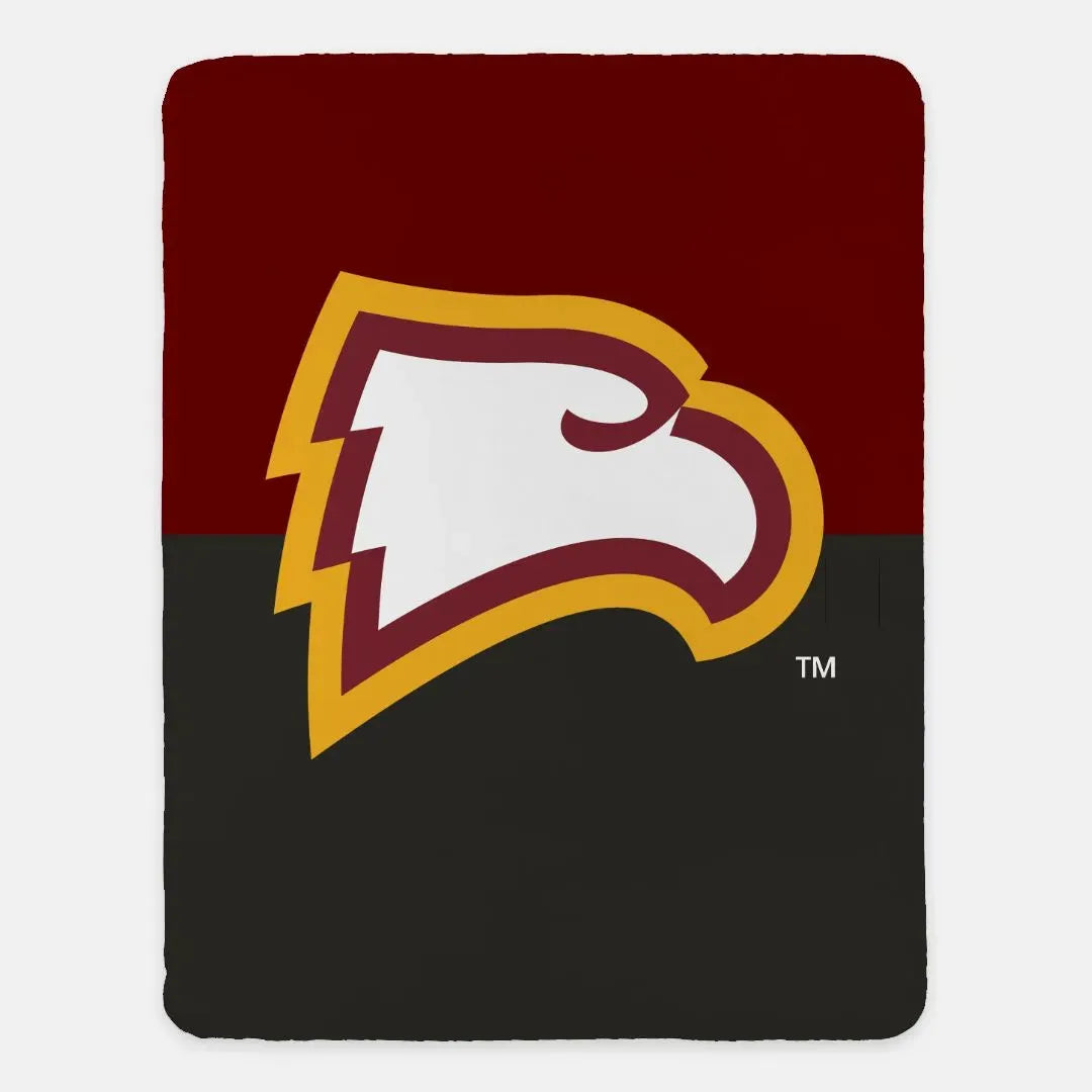 Winthrop University XL 60x80 Sherpa Throw Blanket - Color Block Throw Blankets