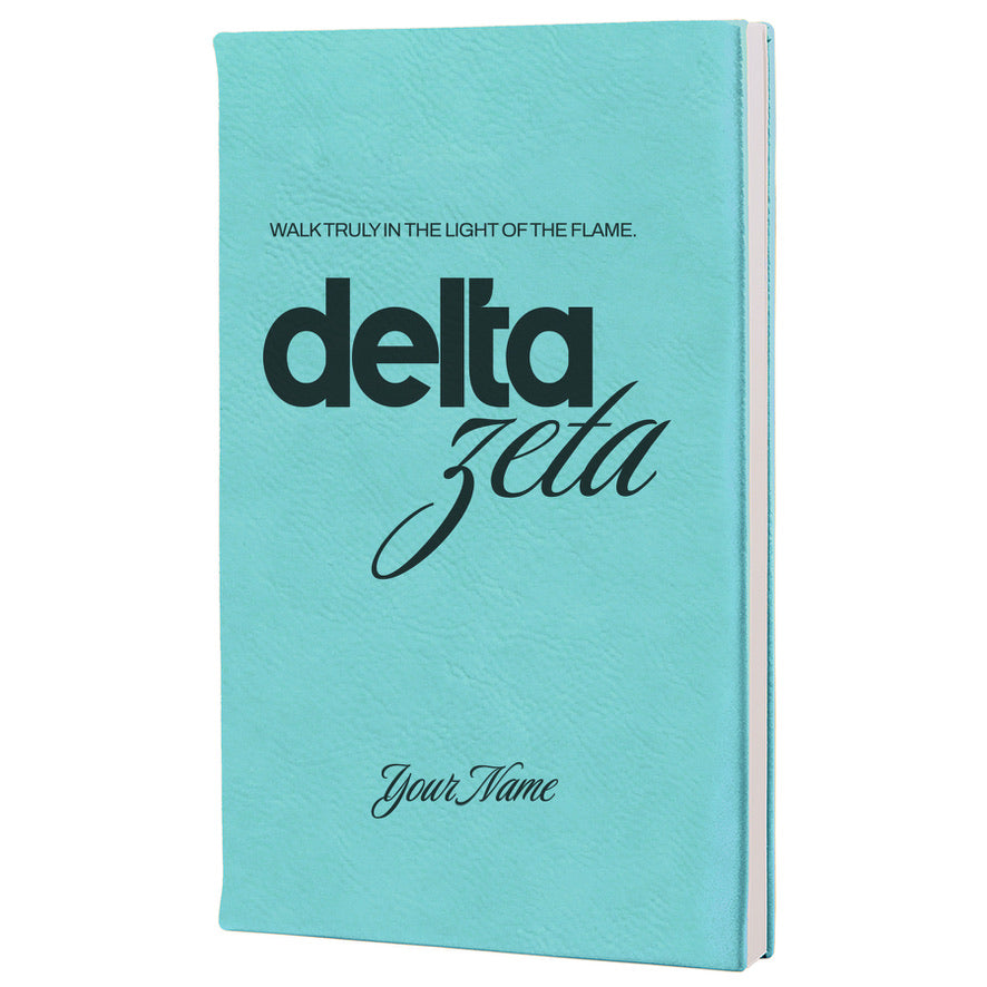 Delta Zeta Personalized Leatherette Notebook Journal | DZ