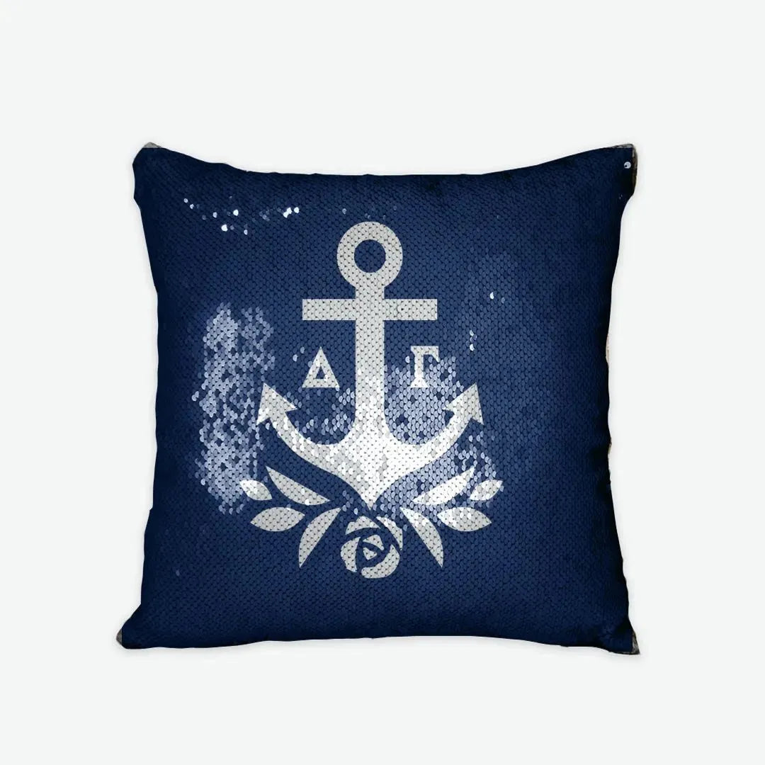 Delta Gamma Sequin Pillow Cover - Brandmark Pillow Covers